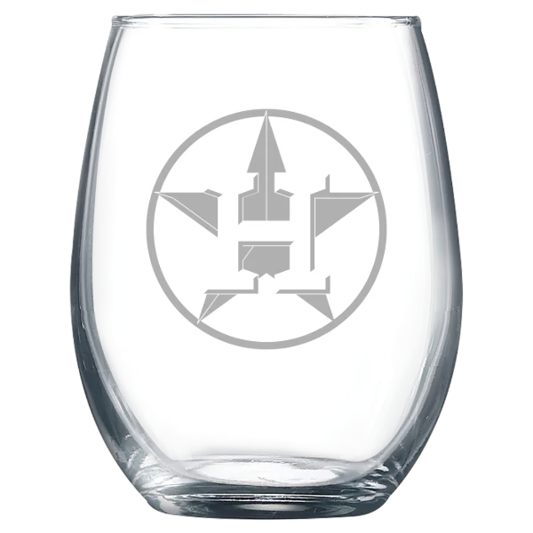 Houston Astros Polar Camel 9 oz. Stemless Wine Glass