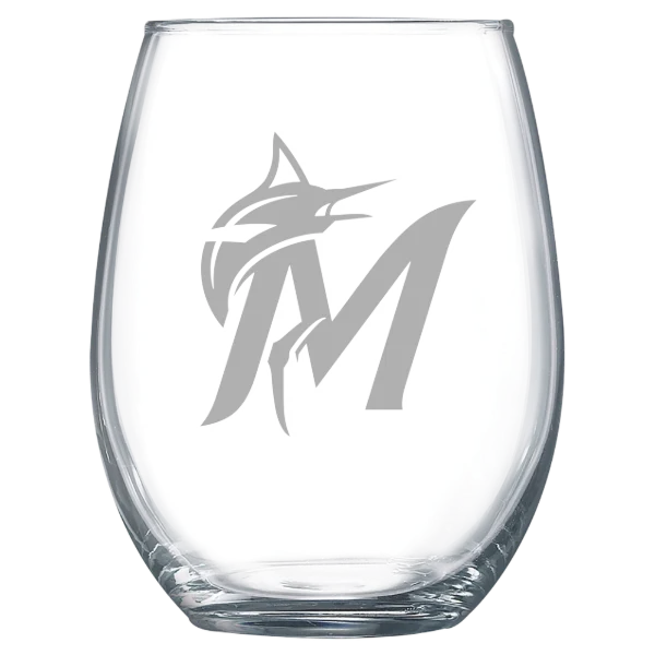 Miami Marlins Polar Camel 15 oz. Stemless Wine Glass