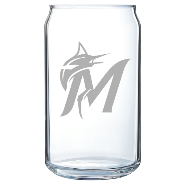 Miami Marlins Polar Camel 16 oz. Can Glass
