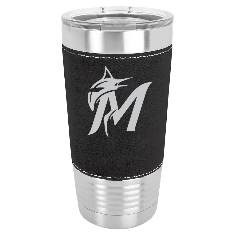 Miami Marlins Polar Camel 20 oz. Leatherette Grip Tumbler with Standard Lid