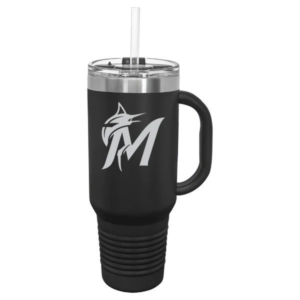 Miami Marlins Polar Camel 40 oz. Travel Mug with Snap Lid & Straw