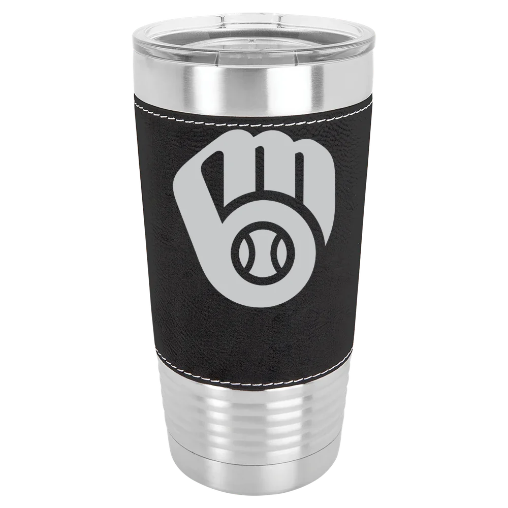 Milwaukee Brewers Polar Camel 20 oz. Leatherette Grip Tumbler with Standard Lid