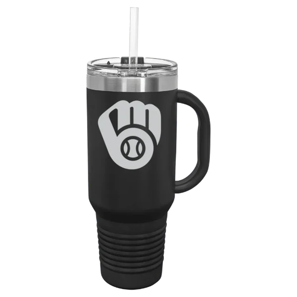 Milwaukee Brewers Polar Camel 40 oz. Travel Mug with Snap Lid & Straw