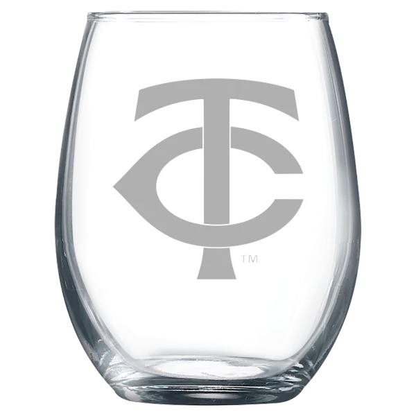 Minnesota Twins Polar Camel 9 oz. Stemless Wine Glass
