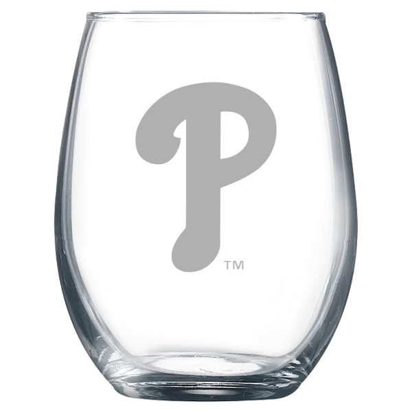 Philadelphia Phillies Polar Camel 9 oz. Stemless Wine Glass