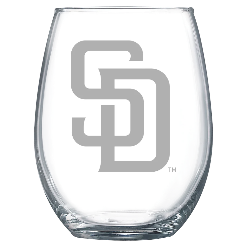 San Diego Padres Polar Camel 15 oz. Stemless Wine Glass