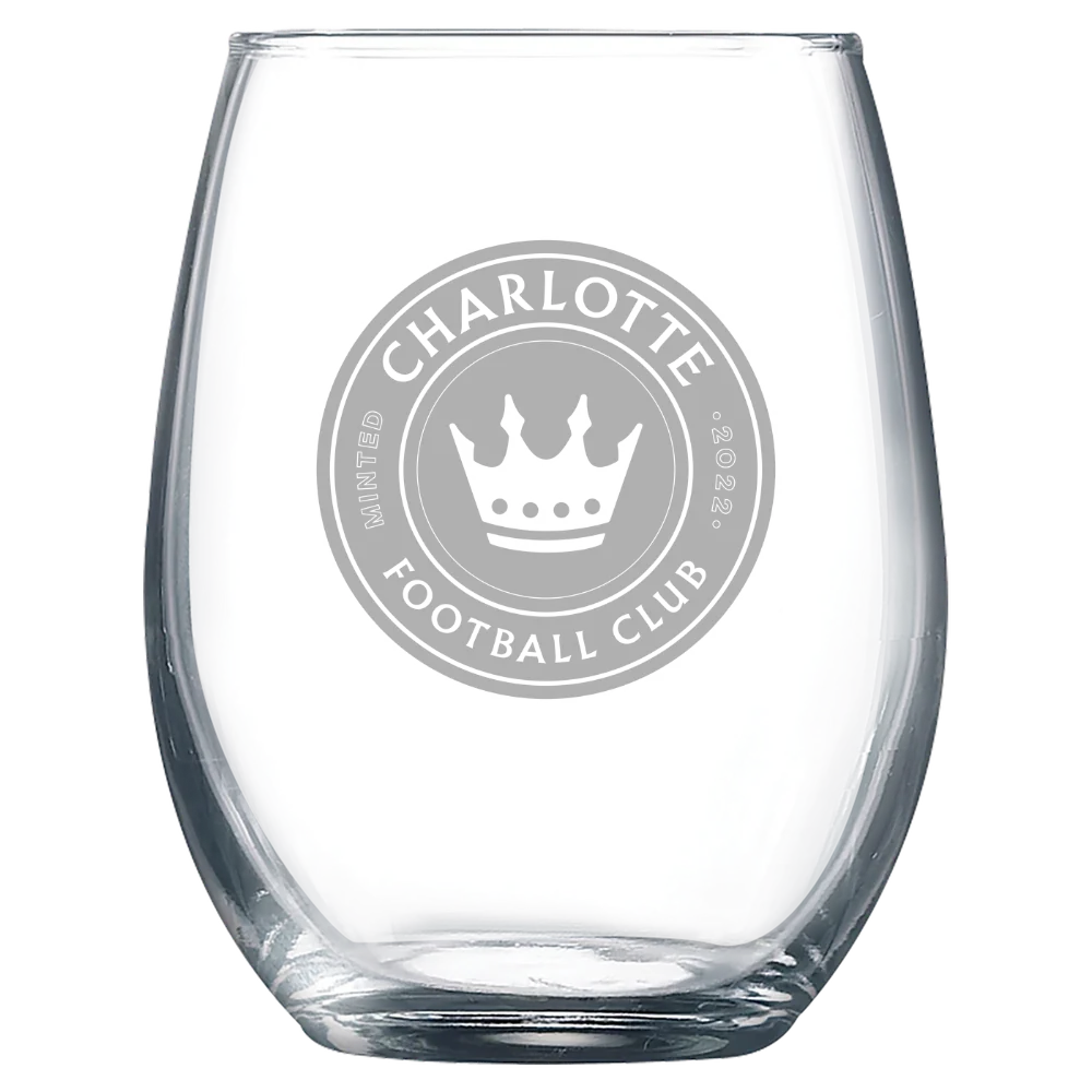 Charlotte FC Polar Camel 9 oz. Stemless Wine Glass