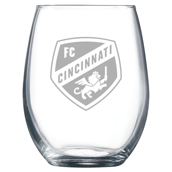 FC Cincinnati Polar Camel 9 oz. Stemless Wine Glass