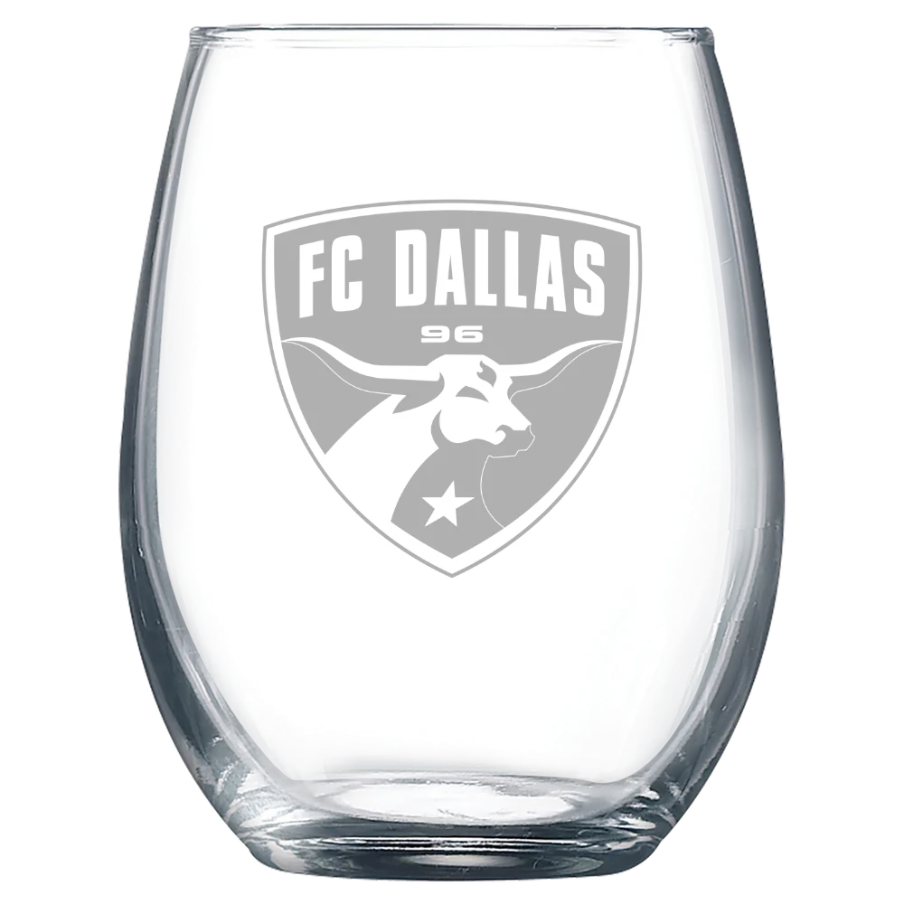 FC Dallas Polar Camel 9 oz. Stemless Wine Glass