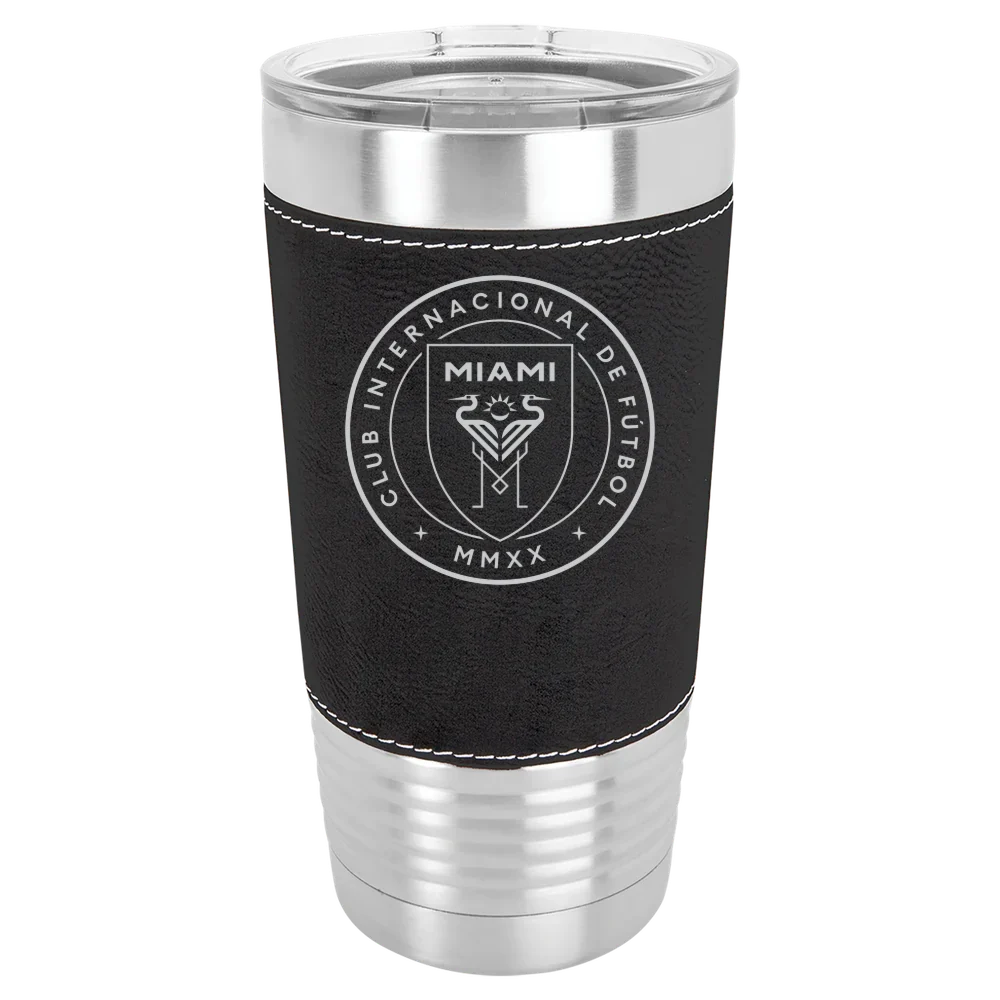 Inter Miami CF Polar Camel 20 oz. Leatherette Grip Tumbler with Standard Lid