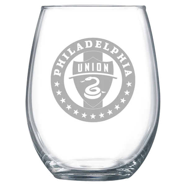 Philadelphia Union Polar Camel 15 oz. Stemless Wine Glass
