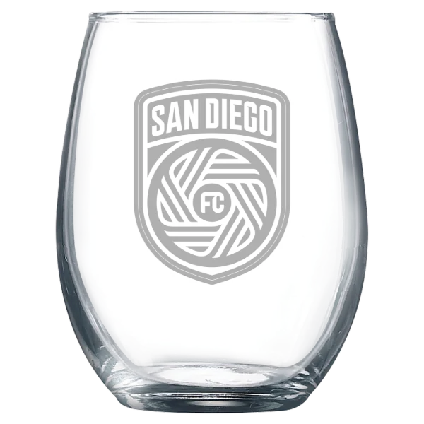 San Diego FC Polar Camel 9 oz. Stemless Wine Glass