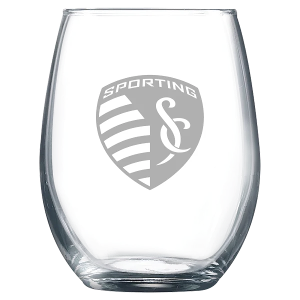 Sporting Kansas City Polar Camel 9 oz. Stemless Wine Glass
