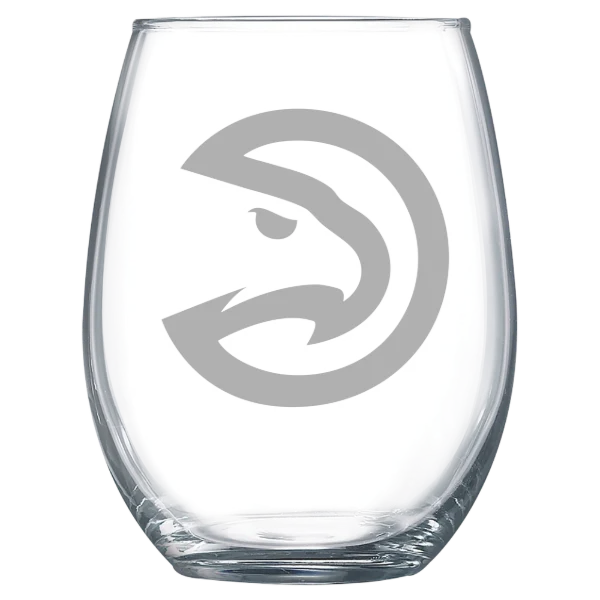 Atlanta Hawks Polar Camel 15 oz. Stemless Wine Glass