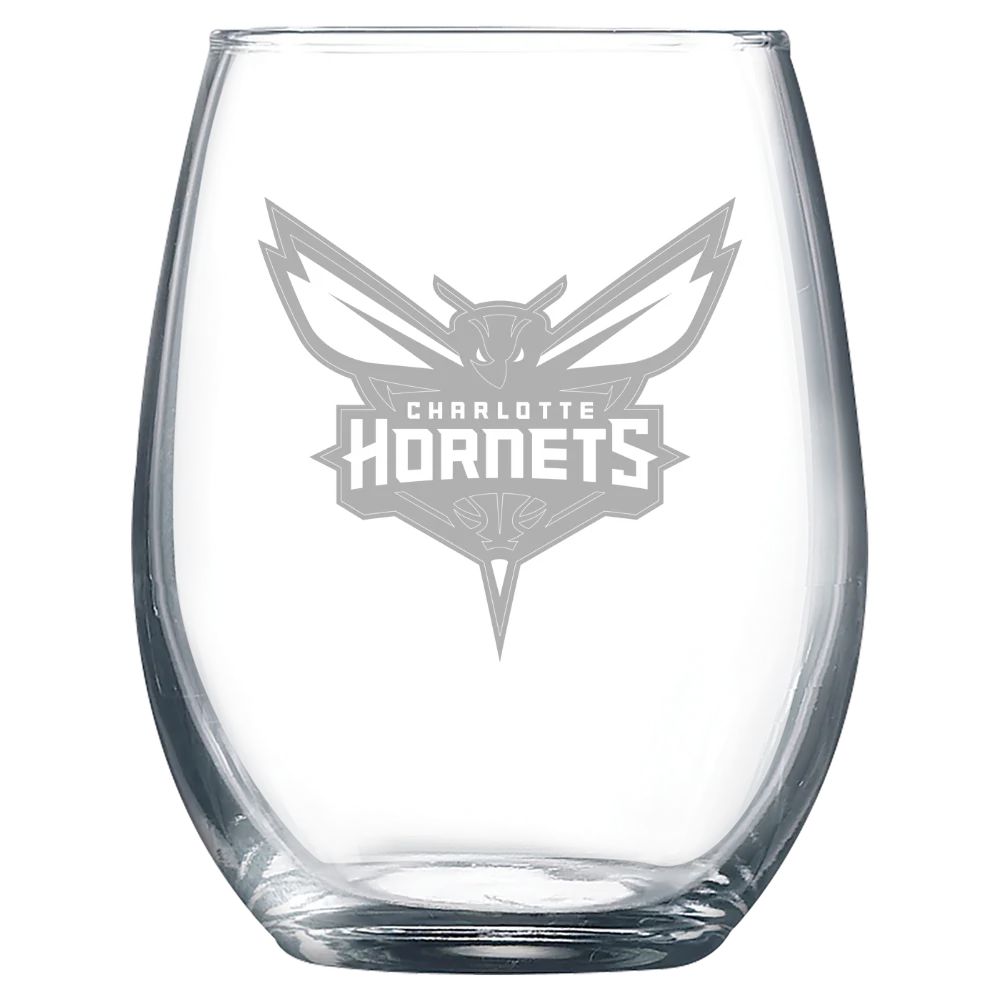 Charlotte Hornets Polar Camel 9 oz. Stemless Wine Glass