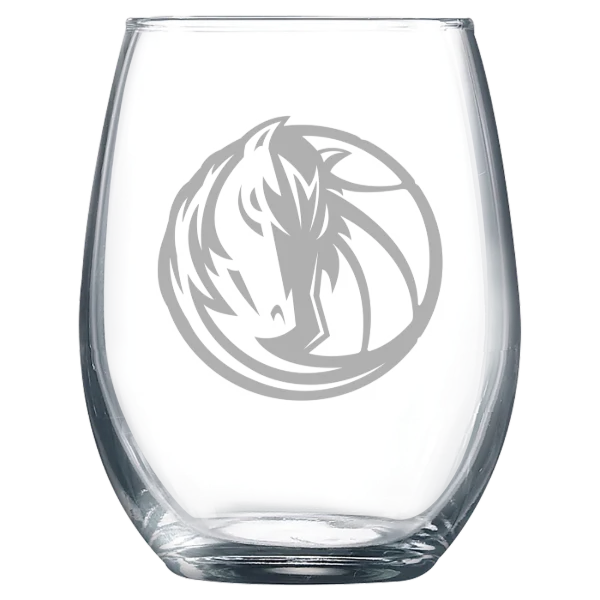 Dallas Mavericks Polar Camel 9 oz. Stemless Wine Glass