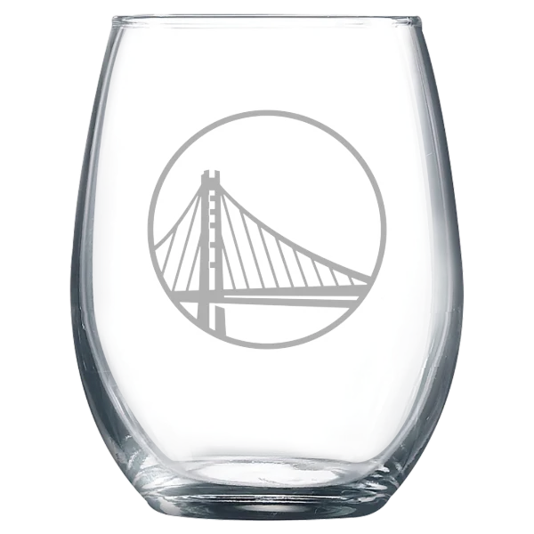 Golden State Warriors Polar Camel 9 oz. Stemless Wine Glass