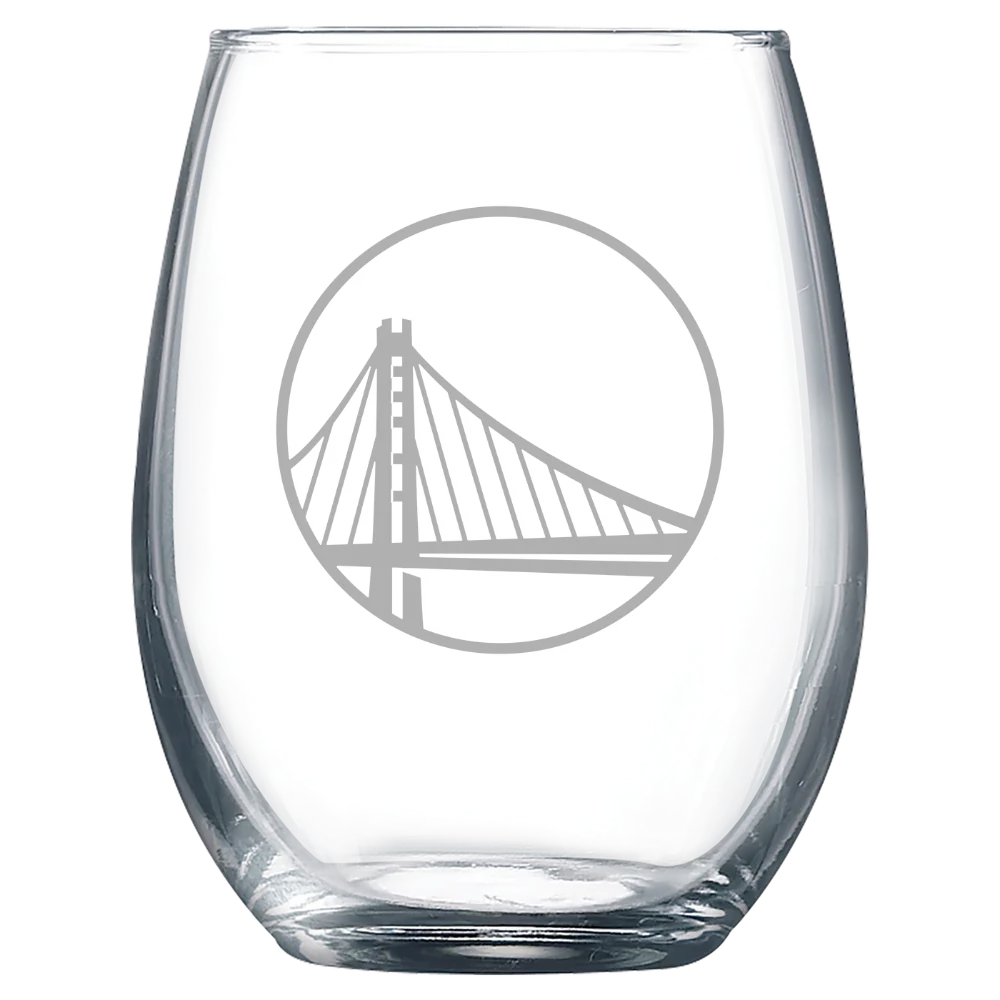 Golden State Warriors Polar Camel 9 oz. Stemless Wine Glass