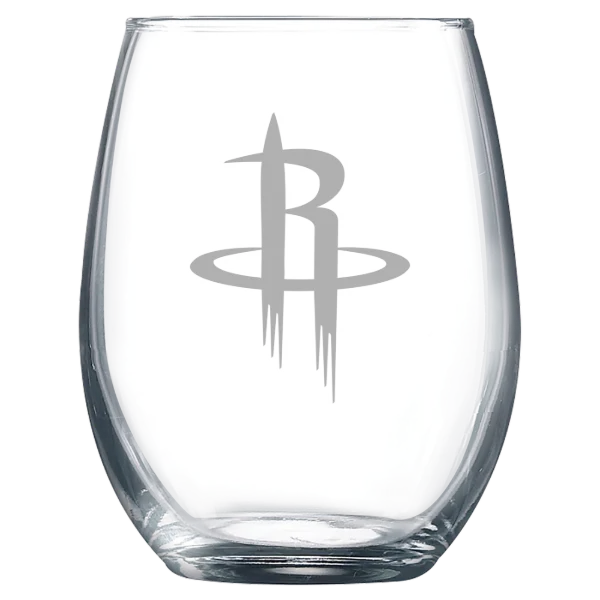 Houston Rockets Polar Camel 9 oz. Stemless Wine Glass