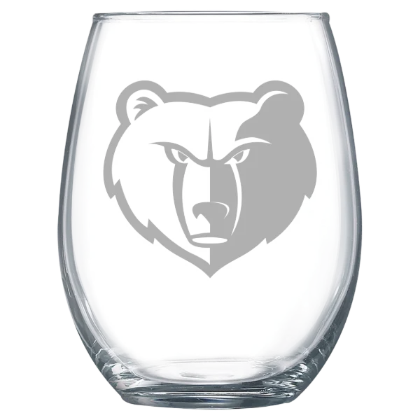 Memphis Grizzlies Polar Camel 15 oz. Stemless Wine Glass