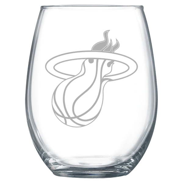 Miami Heat Polar Camel 15 oz. Stemless Wine Glass