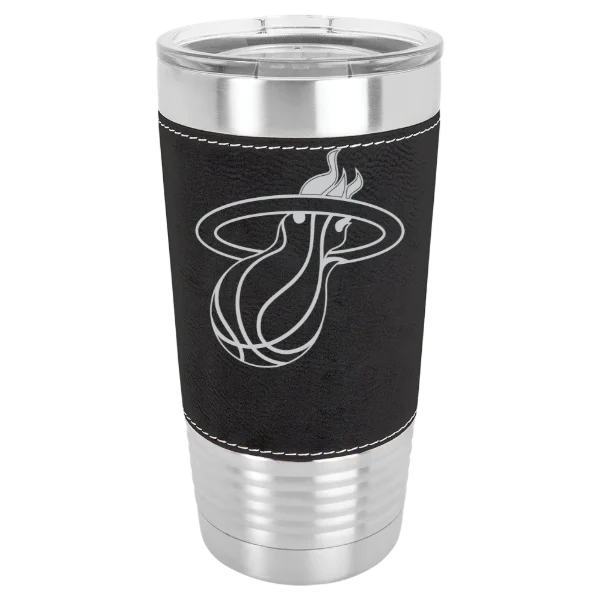 Miami Heat Polar Camel 20 oz. Leatherette Grip Tumbler with Standard Lid