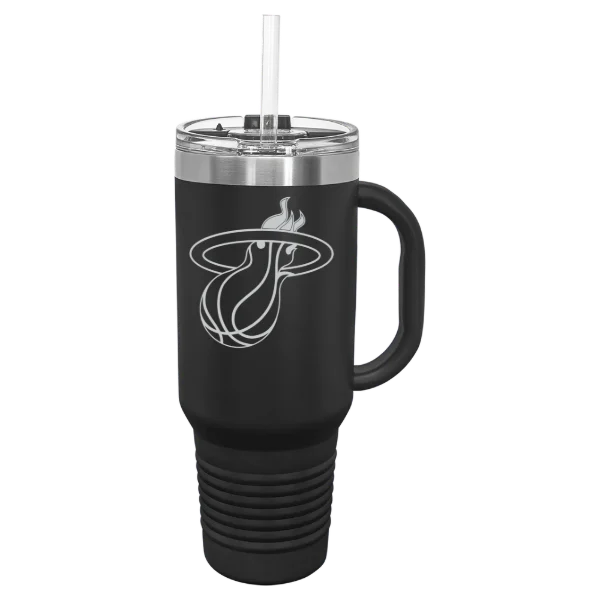 Miami Heat Polar Camel 40 oz. Travel Mug with Snap Lid & Straw