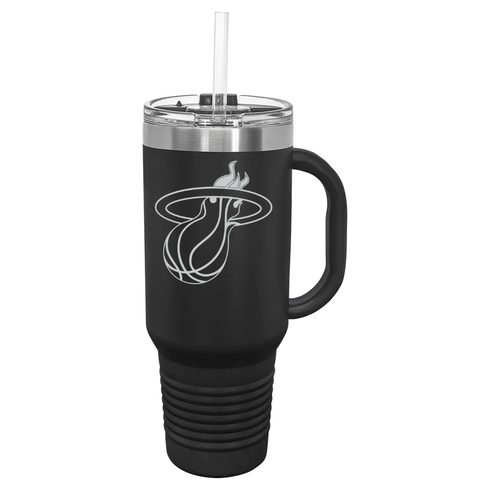 Miami Heat Polar Camel 40 oz. Travel Mug with Snap Lid & Straw