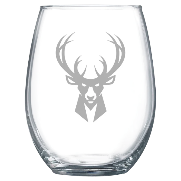 Milwaukee Bucks Polar Camel 15 oz. Stemless Wine Glass