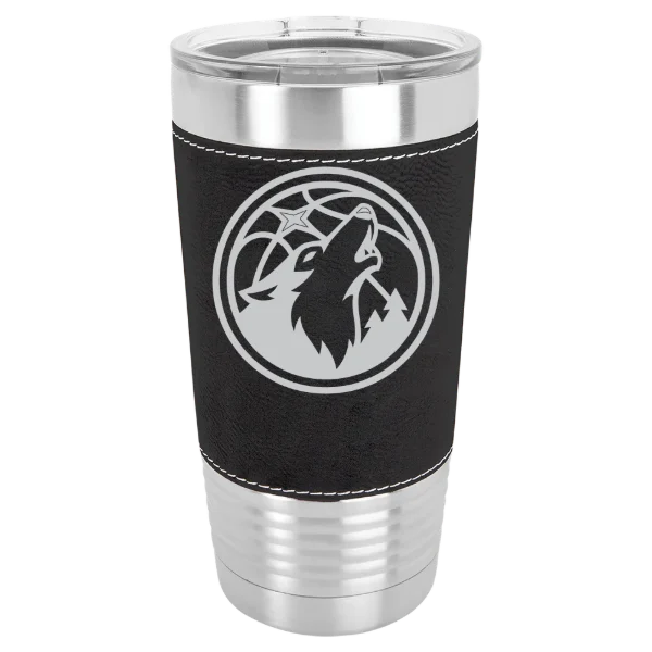 Minnesota Timberwolves Polar Camel 20 oz. Leatherette Grip Tumbler with Standard Lid