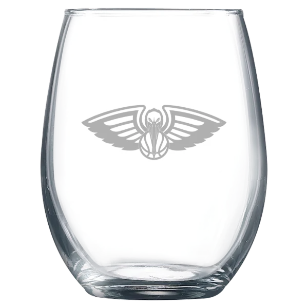 New Orleans Pelicans Polar Camel 9 oz. Stemless Wine Glass