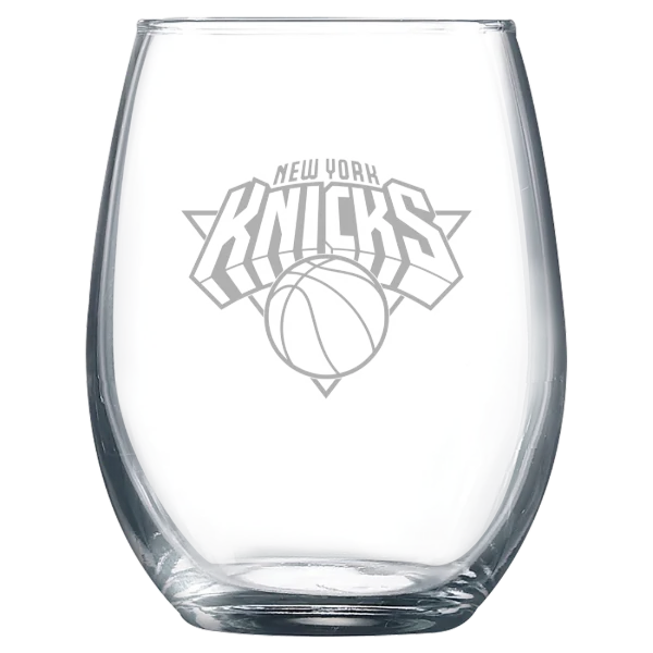 New York Knicks Polar Camel 9 oz. Stemless Wine Glass
