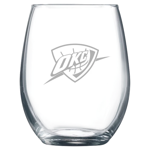 Oklahoma City Thunder Polar Camel 9 oz. Stemless Wine Glass