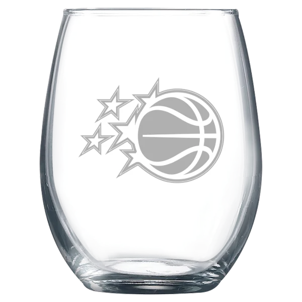 Orlando Magic Polar Camel 9 oz. Stemless Wine Glass
