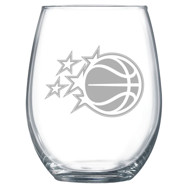Orlando Magic Polar Camel 15 oz. Stemless Wine Glass