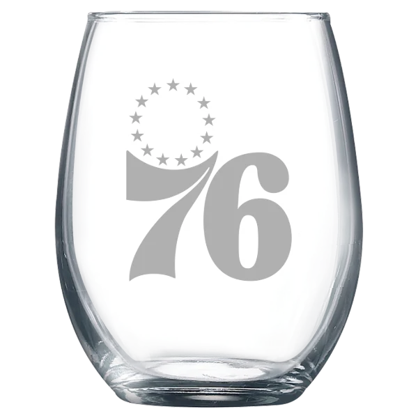 Philadelphia 76ers Polar Camel 9 oz. Stemless Wine Glass