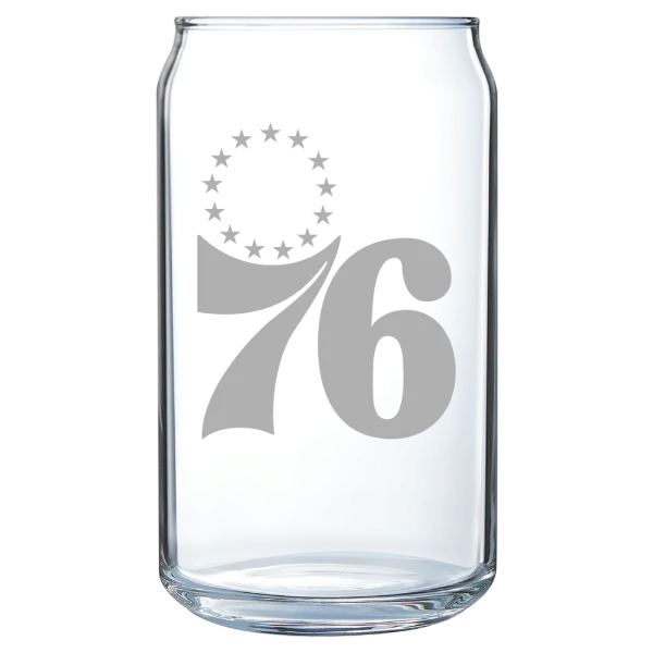 Philadelphia 76ers Polar Camel 16 oz. Can Glass