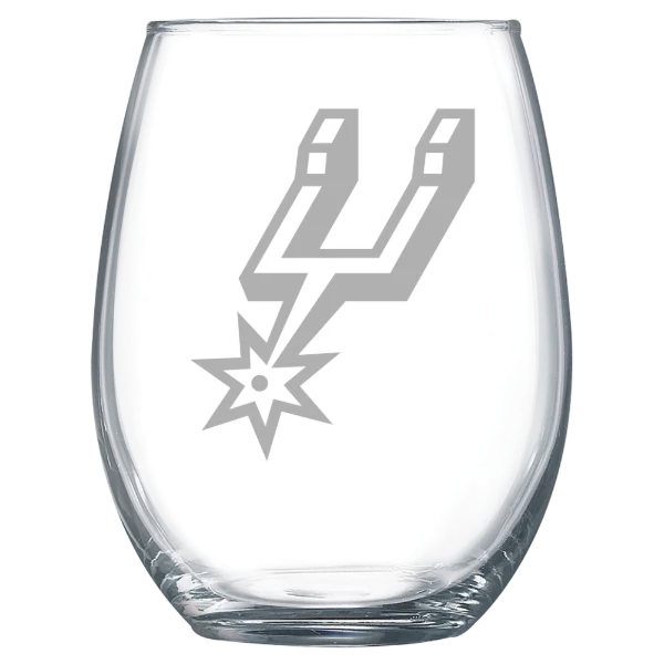 San Antonio Spurs Polar Camel 15 oz. Stemless Wine Glass