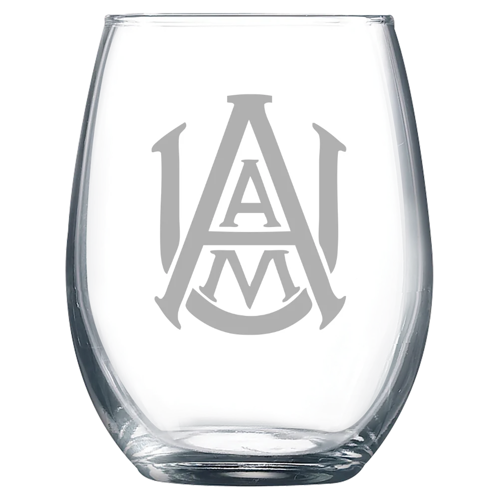 Alabama A&M University Polar Camel 9 oz. Stemless Wine Glass