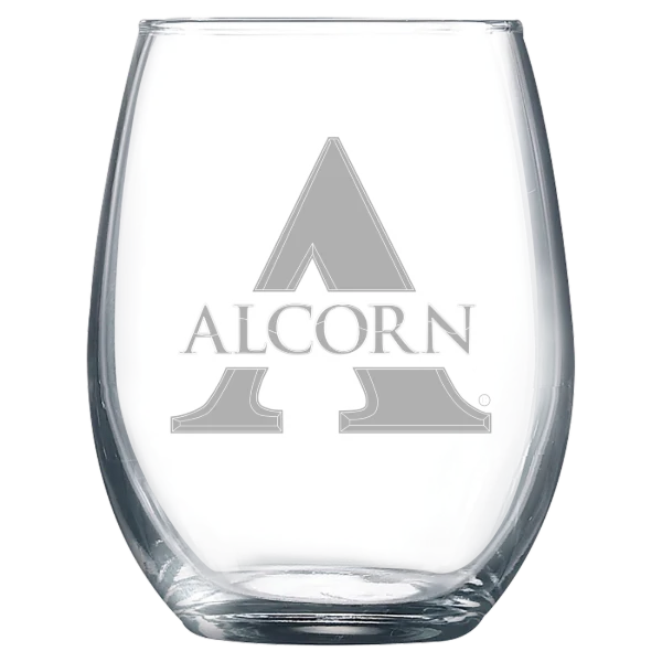 Alcorn State University Polar Camel 9 oz. Stemless Wine Glass