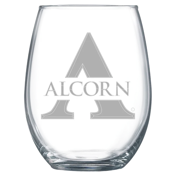 Alcorn State University Polar Camel 15 oz. Stemless Wine Glass