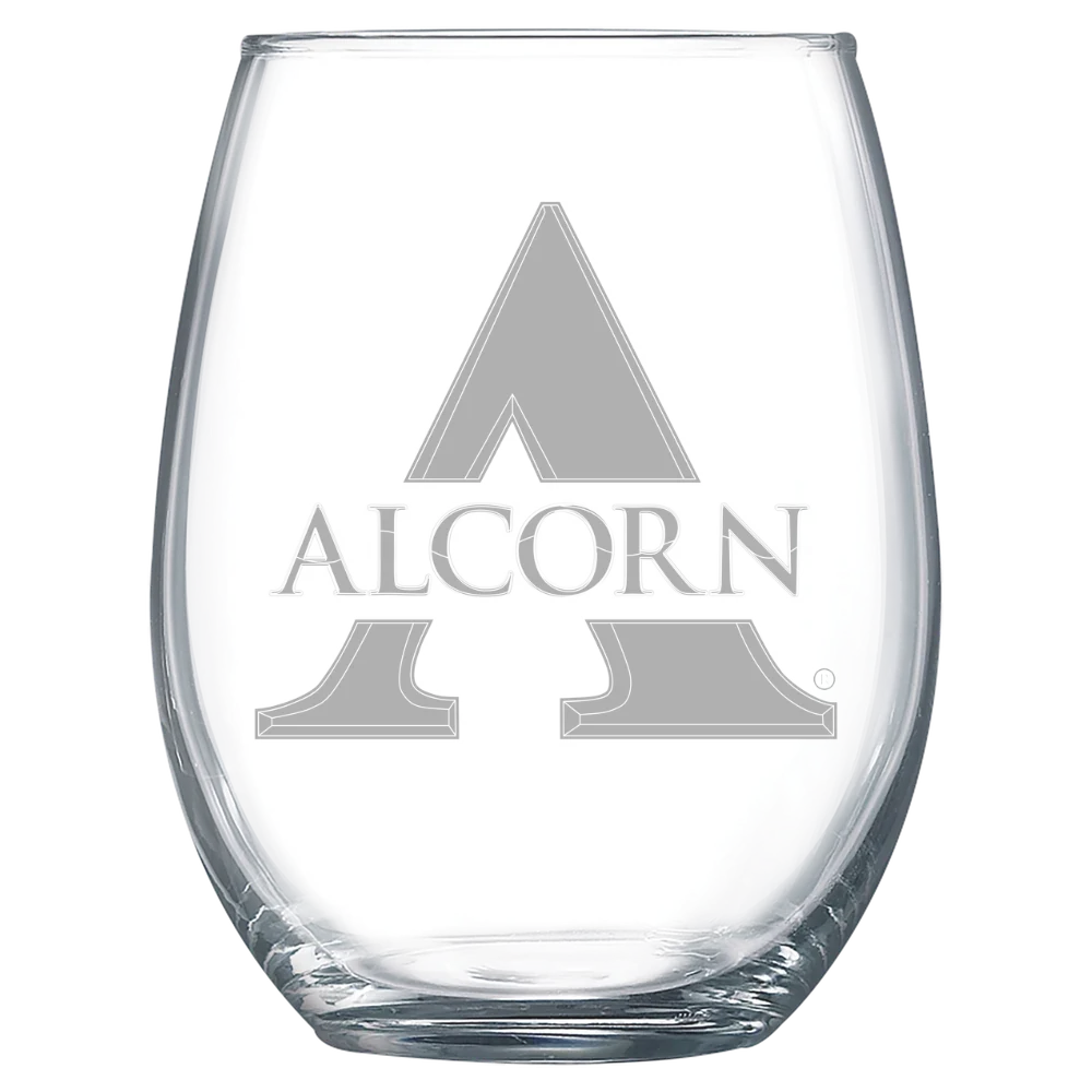 Alcorn State University Polar Camel 15 oz. Stemless Wine Glass