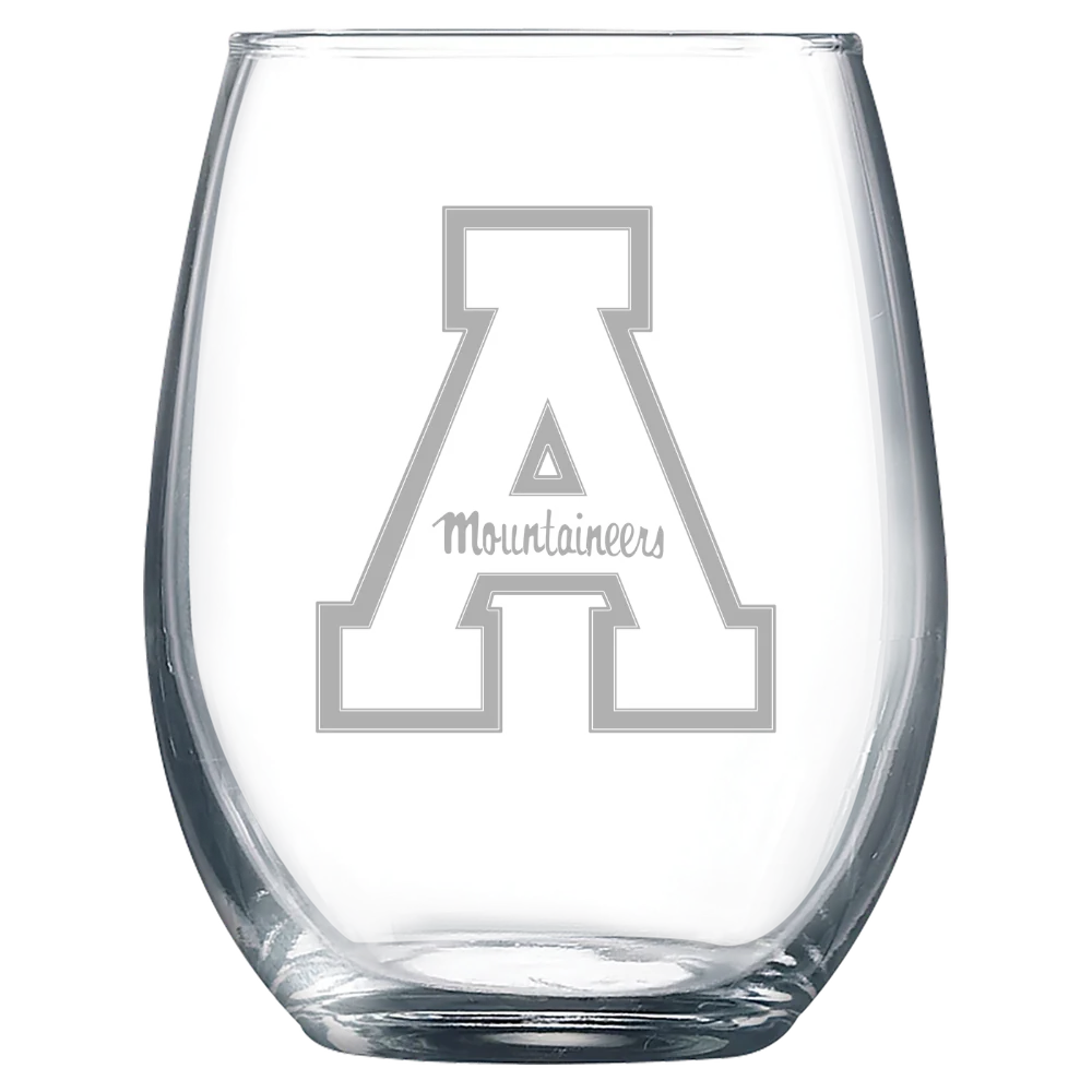 Appalachian State University Polar Camel 9 oz. Stemless Wine Glass