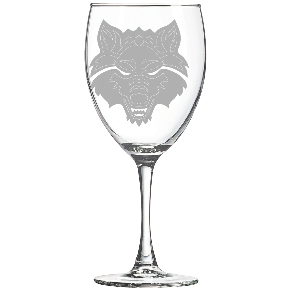 Arkansas State University Polar Camel 10 1/2 oz. Wine Glass