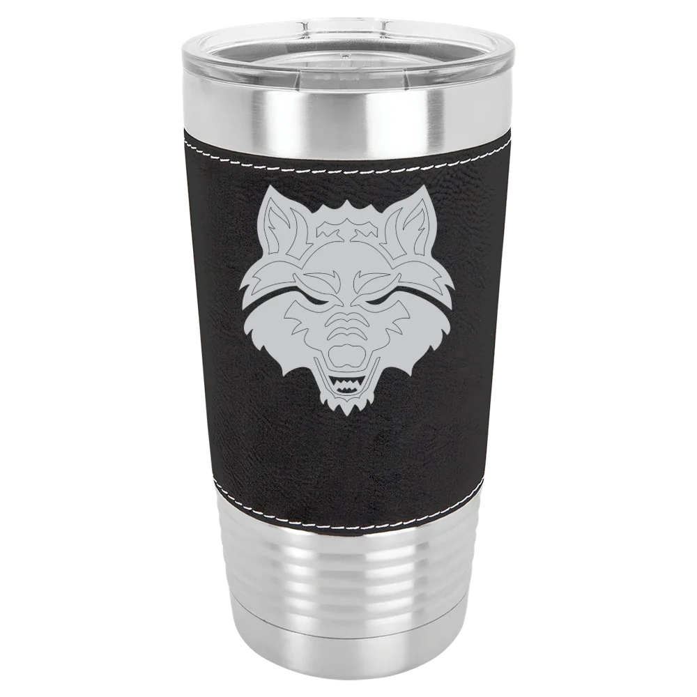 Arkansas State University Polar Camel 20 oz. Leatherette Grip Tumbler with Standard Lid