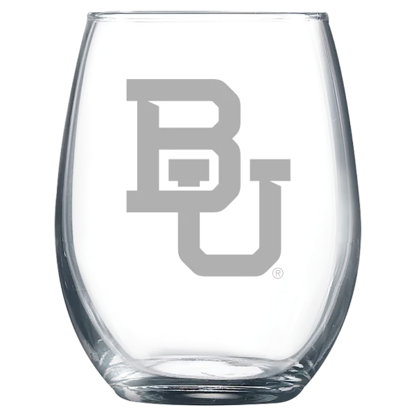 Baylor University Polar Camel 9 oz. Stemless Wine Glass