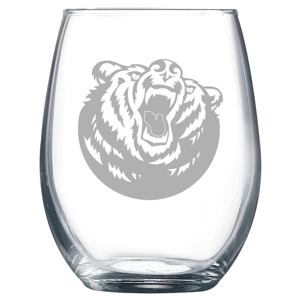Belmont University Polar Camel 9 oz. Stemless Wine Glass