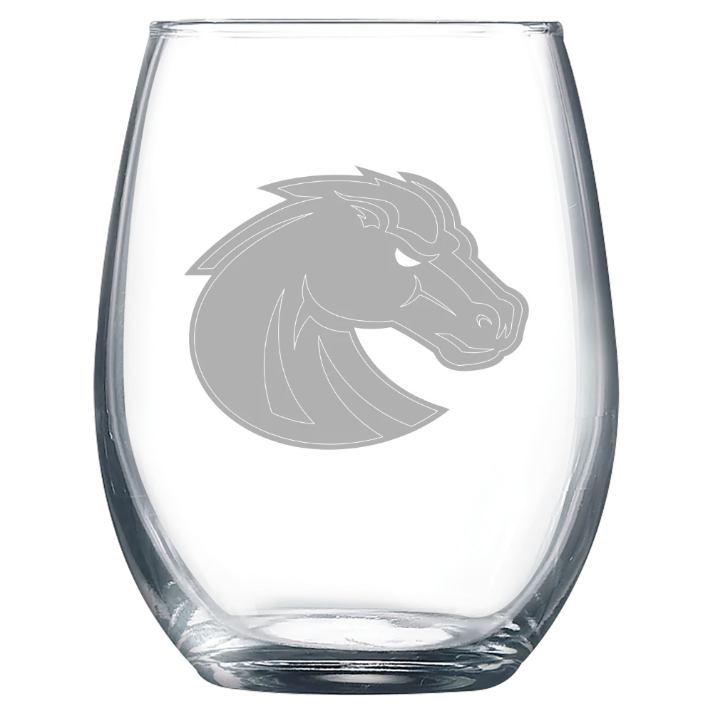 Boise State University Polar Camel 9 oz. Stemless Wine Glass