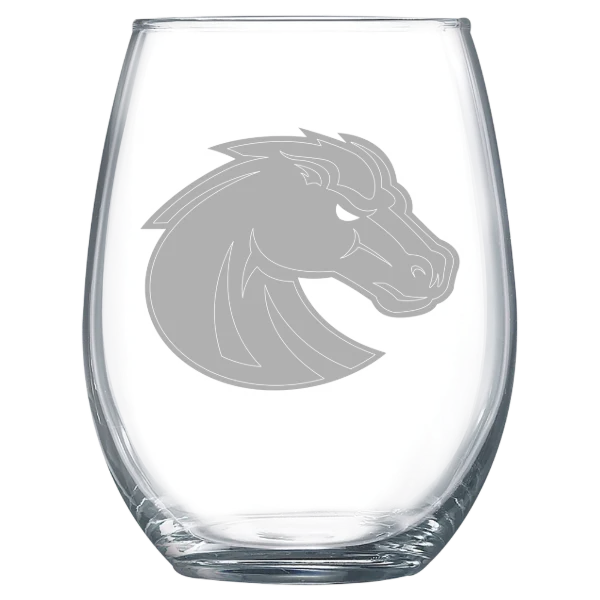 Boise State University Polar Camel 15 oz. Stemless Wine Glass