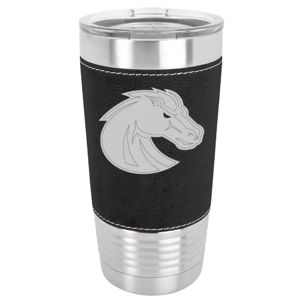 Boise State University Polar Camel 20 oz. Leatherette Grip Tumbler with Standard Lid